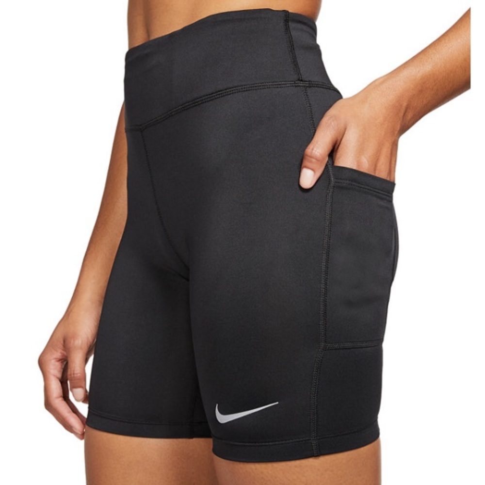 NWT NIKE DRI-FIT WOMEN’S 4” SHORTS, Black Medium